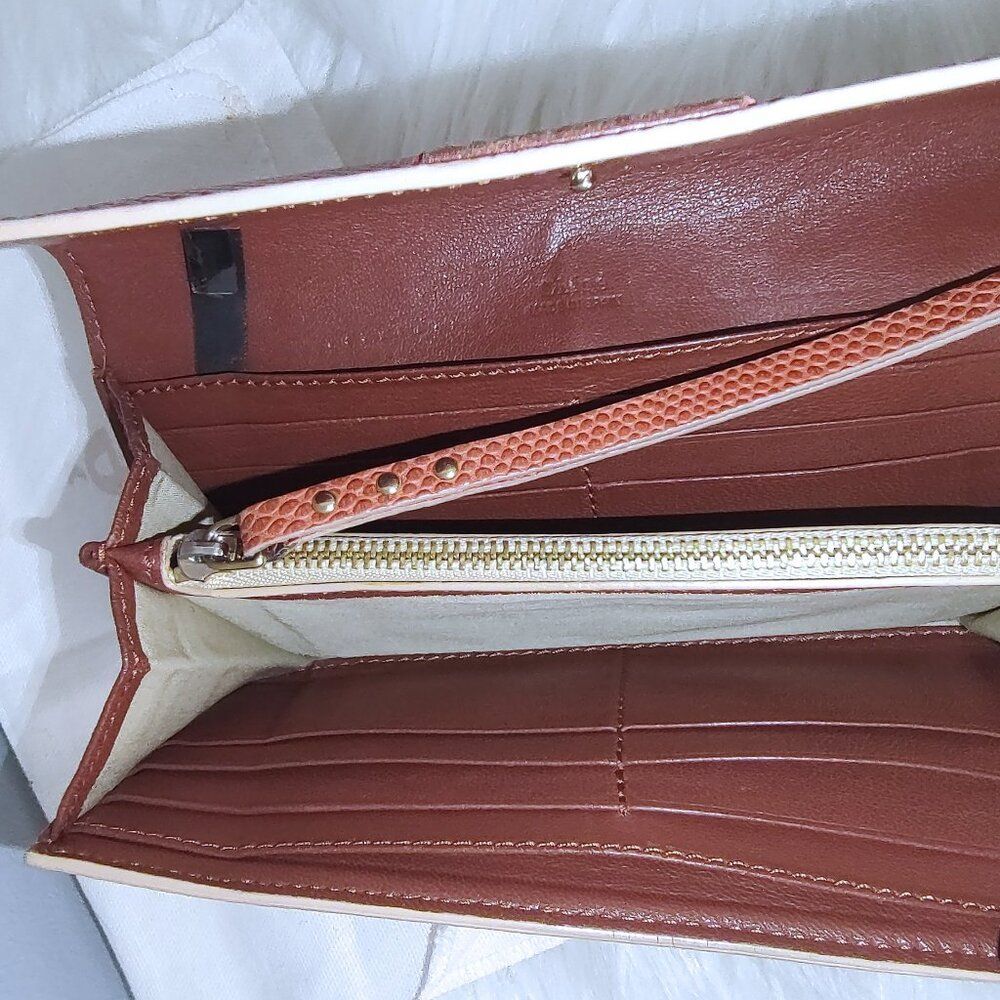 Chloe snake embossed leather flap long wallet w/dusty EUC - Picture 4 of 11
